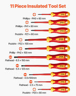 Amocart Insulated Screwdriver Set Professional Electrical Screwdriver Set 1000V Insulated Electrician Tool Set Magnetic Phillip