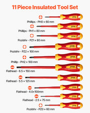 Charger l'image dans la visionneuse de galerie, Amocart Insulated Screwdriver Set Professional Electrical Screwdriver Set 1000V Insulated Electrician Tool Set Magnetic Phillip

