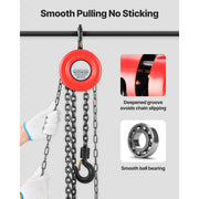 Bild in Galerie-Viewer laden, Amocart 1T/2T Hand Chain Hoist Manual Chain Block with 8/10/20 ft Lifting Height Pulley Hoist for Garage Warehouse Machinery
