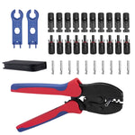 SucceBuy Crimping Tool Solar Connector Crimper Tool Kit Clear Metric & AWG Markings with Solar Connectors Wrenches Storage Case