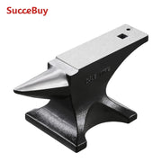 Charger l'image dans la visionneuse de galerie, Amocart Single Horn Anvil Cast Steel Anvil High Hardness Rugged Round Horn Anvil for Blacksmiths Stable Base Metal Working Tool
