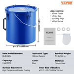 SucceBuy Fryer Grease Bucket 8Gal Oil Disposal Caddy Carbon Steel Fryer Bucket with Rust-Proof Coating Oil Transport Container
