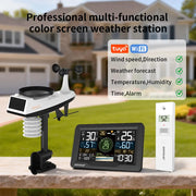 Load image into Gallery viewer, Professional Wi-Fi Wireless Weather Station with 7-in-1 Outdoor Weather Sensor, Large Full-Color LCD, 433MHz, 300ft Range, App

