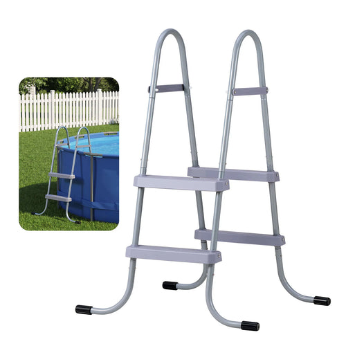 SucceBuy Above Ground Pool Ladder A-Frame Swimming Pool Stairs for 33/36/42/48/52 inch High Wall with Non-Slip Sturdy Wide Step