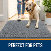 Load image into Gallery viewer, Dog Door Mat for Muddy Paws 48x30, Absorbs Moisture and Dirt, Absorbent Non-Slip Washable Doormat, Quick Dry Chenille Mud Mat
