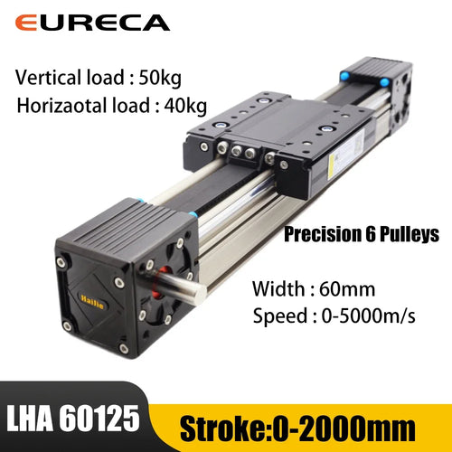LHA60125 Precision Synchronous Motion Belt Slide Module XYZ Axis Gantry Linear Shaft Actuator Guide Rail Lifting Reciprocating