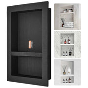 Charger l'image dans la visionneuse de galerie, SucceBuy Shower Niche Ready for Tile Shelf Organizer  Corners Niche Recessed Sealed Protection  Soap Storage for Shower Bathroom

