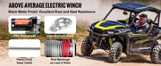 Charger l'image dans la visionneuse de galerie, Amocart 2000lbs Electric Car Winch ATV/UTV Steel Cable Winch with Wired Remote Control for Towing Off-Road Vehicle Jeep Truck
