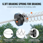 SucceBuy Zipline Kit for Kids Adult 160ft Zip Line Kits Up to 500 lbs with Stainless Steel Zipline Spring Brake Safety Harness