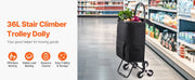 Charger l'image dans la visionneuse de galerie, Amocart 36L 110Lbs Grocery Cart Folding Shopping Cart Hand-pulled Trolley Household Portable Storage Stair Climbing Handcart
