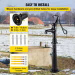 SucceBuy Hand Water Pump with Stand 15.7 x 9.4 x 53.1 inch Pitcher Pump & 26 inch Pump Stand for Yard Garden Farm Irrigation Use