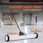 SucceBuy 36-Inch Magnetic Sweeper with Wheels 55 lbs Capacity  Telescoping Magnetic Pickup Tool Adjustable for Workshop Garage