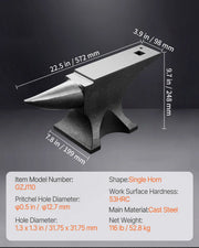 Charger l'image dans la visionneuse de galerie, for Blacksmiths Stable Base Metal Working Tool Amocart Single Horn Anvil Cast Steel Anvil High Hardness Rugged Round Horn Anvil
