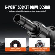 Load image into Gallery viewer, Amocart Drive Impact Socket Set Deep &amp; Shallow Socket Set Cr-Mo Alloy Steel Auto Repair EasytoRead Size Markings Storage Case

