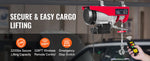 Amocart 400-1000kg Electric Hoist Lifting Crane Cable Hoist Winch for Boat Car Garage Elevator with Wired Remote Control Lifter