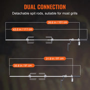 Bild in Galerie-Viewer laden, Amocart 39-56inch Universal Grill Rotisserie Kit for Grills Electric BBQ Grill w/Motor Stainless Steel Automatic Grilling Kit
