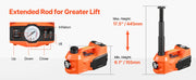 Bild in Galerie-Viewer laden, Amocart Electric Car Jack, 5T Electric Scissor Jack with Built-In Inflator 12V Tire Changer with  LED Light for Sedan SUV Truck

