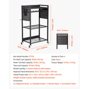 Charger l'image dans la visionneuse de galerie, Amocart 4-tier Rolling Tool Organizer Cart 150 lbs Garage Floor Stand Storage Cart on Wheels Drill Holder Rack for Workshop
