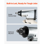 SucceBuy 1/2" Air Impact Wrench & 3/8" Ratchet Wrench Combo 19 Pieces Pro Air Tool and Accessories Kit for Auto Repair Home DIY