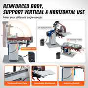 Charger l'image dans la visionneuse de galerie, Variable Speed 1500W Belt Grinder Sander Amocart VFD Polisher Knife Sharpener Mould Grinding Tool
