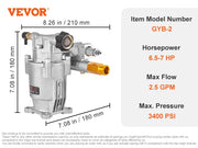 Bild in Galerie-Viewer laden, Amocart Pressure Washer Pump 3/4" Shaft Horizontal 3400 PSI 2.5 GPM Replacement Washer Pumps Kit Compatible with Honda RYOBI

