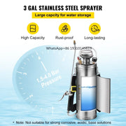 Charger l'image dans la visionneuse de galerie, 【From China】Amocart 4-12L Hand Powered Sprayer Stainless Steel Watering Spraying Atomizer Pump Home Ground Garden Cleaning Spra
