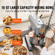 Charger l'image dans la visionneuse de galerie, Amocart 10L/14L/28.5L/18.7L Commercial Food Mixer Commercial Stand Mixer with 3 Adjustable Speeds 550W 1100W Dough Mixer
