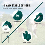 Amocart Fence Post T-Post Heavy Duty Metal Fence Post Sturdy Steel Fence Stakes for Garden Yard Lawn Farms Outdoor Wire Fencing