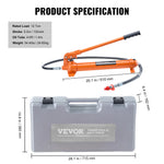 SucceBuy 10/12T Porta Power Kit Portable Hydraulic Jack with Oil Hose Auto Body Frame Repair Kit with StorageCase for Car Repair