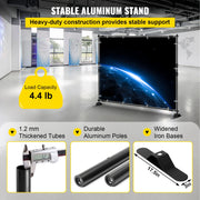Charger l'image dans la visionneuse de galerie, Amocart 2.4x2.4M Backdrop Background Stand Adjustable Telescopic Backdrop Banner Stand for Photocall Video Wedding Event Party

