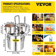 Load image into Gallery viewer, 12L 20L 30L 50L Alcohol Brewing Distiller DIY Moonshine Apparatus Stainless Steel Still Whisky Beer Brandy Home Use
