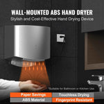 Amocart Heavy Duty Commercial Hand Dryer 1400W Automatic High Speed Warm Wind Hand Blower Built-In Filter Sponge for Home