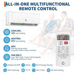 18000 BTU Mini Split Air Conditioner Heat Pump System,SEER2 19 Ductless Inverter AC Unit System with WiFi, Compatible, Custom