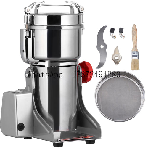 Amocart 150-2500g Electric Grain Mill Grinder Commercial Swing Spice Grinders for Dry Herbs Grains Spices Cereals Coffee Corn