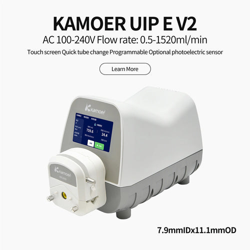 Kamoer UIP E High Flow Peristaltic Pump 0.5-1500ml/min with Touch Screen AC100-240V for Filling,Dispensing,Lab Chemical Transfer