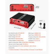 Bild in Galerie-Viewer laden, Amocart Monoblock Car Amplifier Class D Car Audio Amplifier with Remote Subwoofer Level Control Low Pass Filter and Bass Boost
