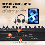 Bild in Galerie-Viewer laden, Amocart 61 Key Digital Keyboard Piano Electric Portable Piano 200 Tones 200 Rhythms or 600 Tones 500 Rhythms for Beginner Use

