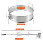 Amocart 39-56inch Universal Grill Rotisserie Kit for Grills Electric BBQ Grill w/Motor Stainless Steel Automatic Grilling Kit