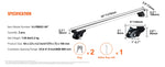 SucceBuy Roof Rack Crossbar Adjustable Aliuminum Roof Rail Crossbar Baggage Luggage Carrier 200 LBS Top Roof Crossbar Silver