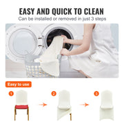 Charger l'image dans la visionneuse de galerie, Amocart 30/50PCS Ivory Stretch Spandex Folding Chair Covers Universal Fitted Chair Cover Removable Protective Slipcovers
