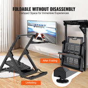 Charger l'image dans la visionneuse de galerie, Amocart Foldable Racing Steering Wheel Stand Height Adjustable Universal Base Compatible with Logitech &amp; Thrustmaster  Wheel
