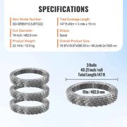 Bild in Galerie-Viewer laden, Amocart Razor Wires Razor Barbed Wire Razor Wire Fencing Fence Double Spiral Barbed Wire Galvanized Wire Rolls Razor for Garden
