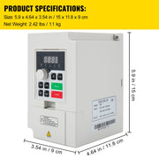 Bild in Galerie-Viewer laden, Amocart 2.2/3/4/7.5KW VFD Frequency Inverter 110V/220V1/3P Input 3P Output VariableFrequency Drive CNC Motor Inverter Converter
