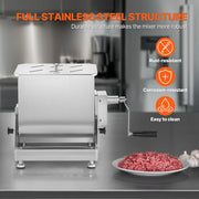 Bild in Galerie-Viewer laden, Amocart Manual Meat Mixer 80L Tilt Tank Processing Equipment(Mixing Max 80LBS) Stainless Steel Mixer w/ Lid Handle Gear Reducer
