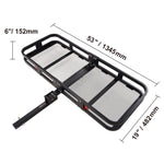 Amocart 47/53/60 in Hitch Cargo Carrier 400/500lb Capacity Trailer Hitch Mount Aluminum Cargo Basket for Truck Pickup Camping