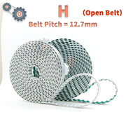 Load image into Gallery viewer, PU Belt Open H Timing Belt Width 15mm 20mm 25mm 30mm 40mm H Belt Polyurethane With Belt Steel Wire H PU Open Synchronous Belt
