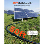SucceBuy Solar Panel Wire 50 ft/65 ft/100 ft PV Tinned Copper Wire for Outdoor Home Off-Grid Photovoltaic Systems Black and Red