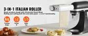 Bild in Galerie-Viewer laden, Amocart Pasta Attachment for KitchenAid Stand Mixer 3-IN-1 Stainless Steel Pasta Roller Cutter Set Including Pasta Sheet Roller
