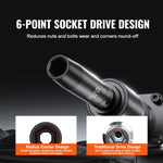 SucceBuy 1/2" Drive Impact Socket Set 9 Piece Deep Socket Set Metric 29-38mm 6 Point Cr-Mo Alloy Steel for Auto Repair