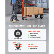 Bild in Galerie-Viewer laden, Amocart 1000 lbs 4 in 1 Hand Truck Convertible Dolly with Non-Slip Handle Aluminum Alloy Portable Trolley for Moving Home
